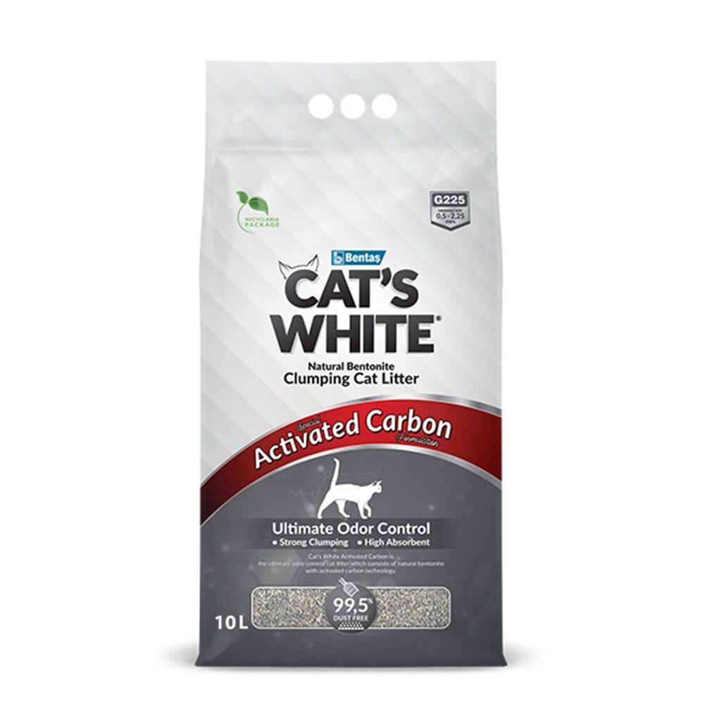رمل Cat's White برائحة الكربون 10 لتر