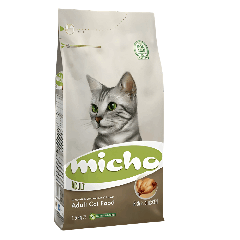 طعام القطط الجاف ميشو بنكهة الدجاج للقطط البالغة 1.5 كيلو