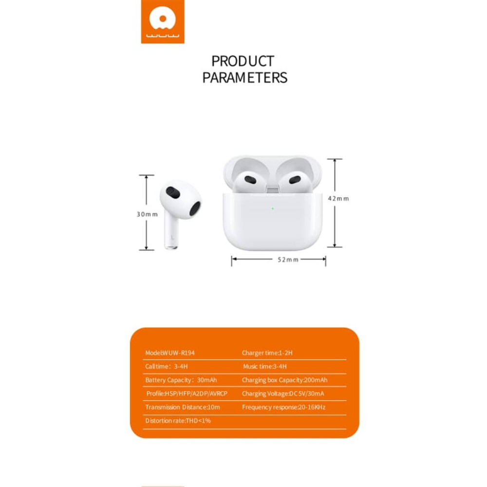 سماعات بلوتوث ماركة WUW TWS-R194