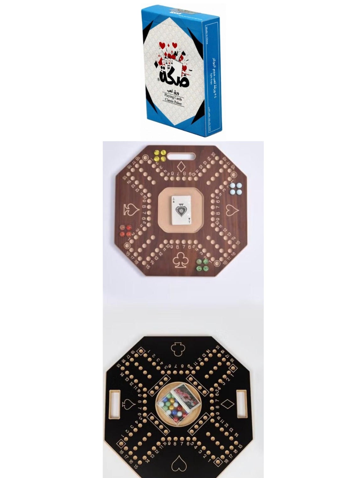 لعبة مرح لعبة جاكارو مرقمة 4 لاعبين مع أوراق لعب صكة الأصلية - 40x40 سم