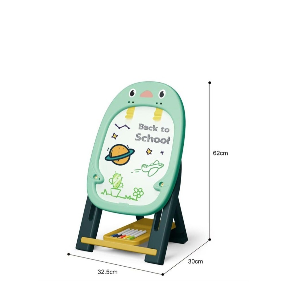 لعبة مرح لوحة رسم مغناطيسية بجانبين بتصميم بطريق - 46 قطعة