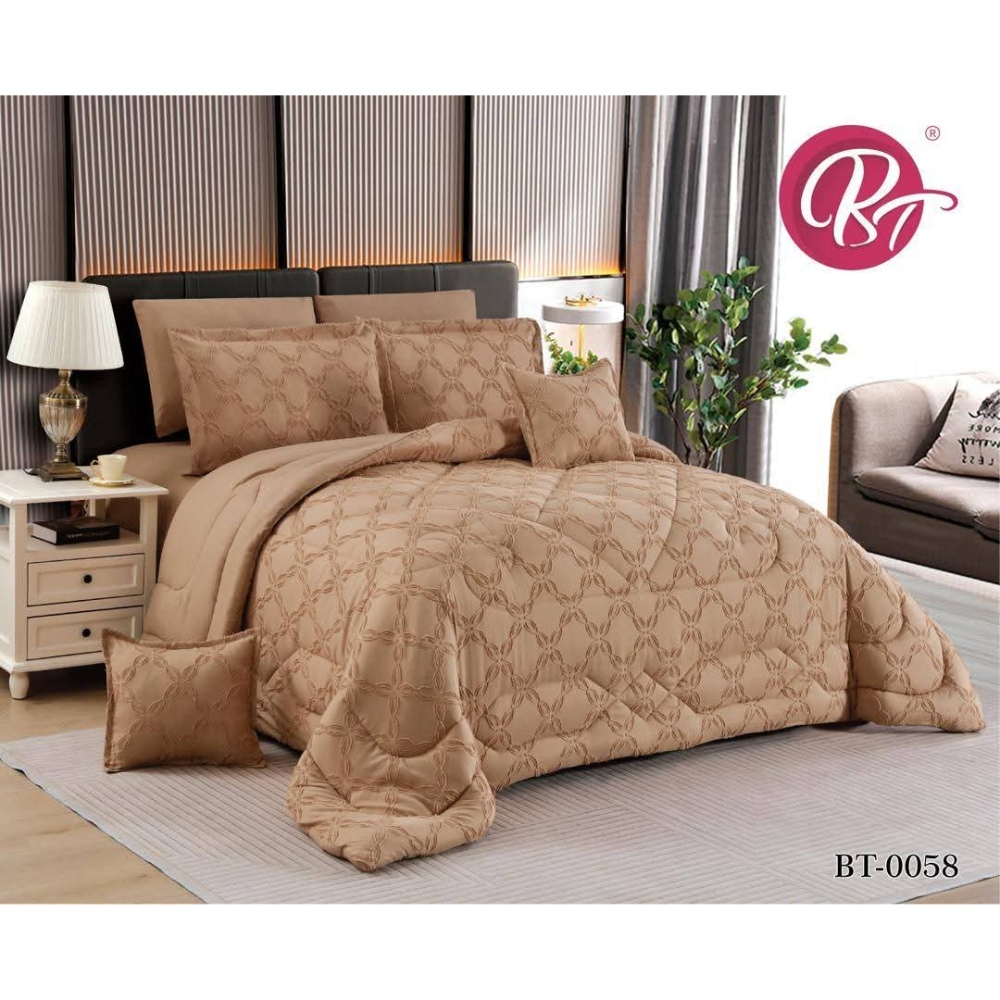 لحاف قطن عرائسي نفرين مطرز 10 قطع260*240