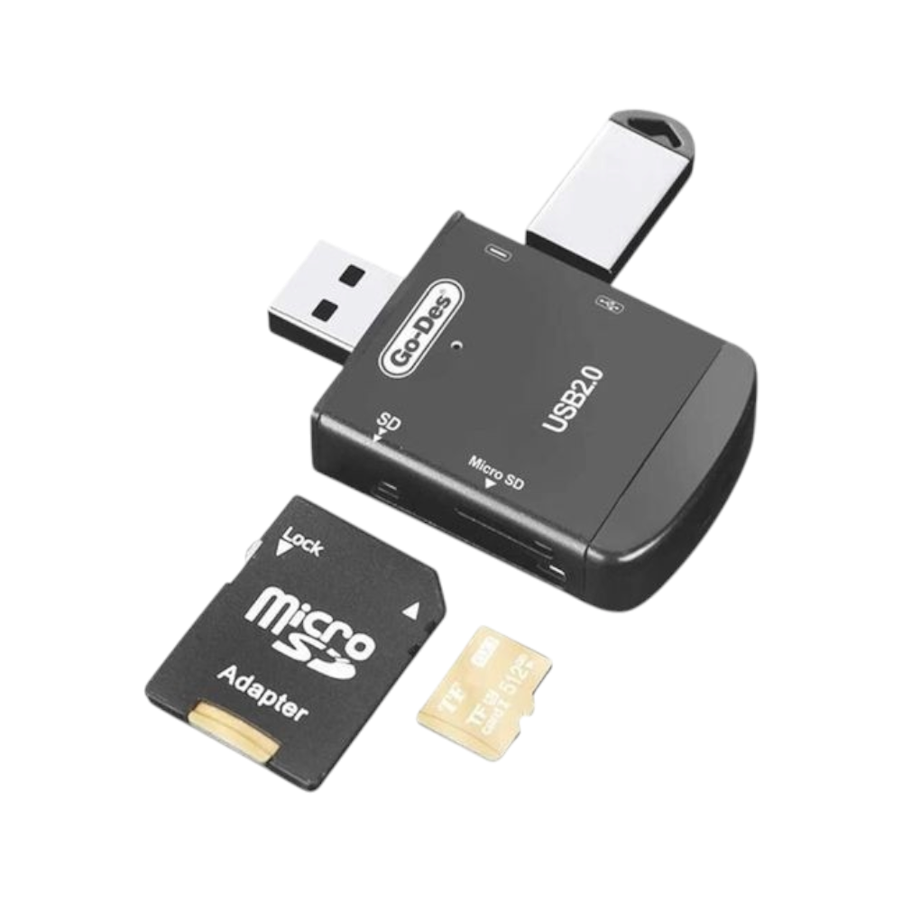 جوديس قارىء يو اس بي بـ 3 منافد تايب سي وبطاقة SD و بطاقة مايكرو - اسود