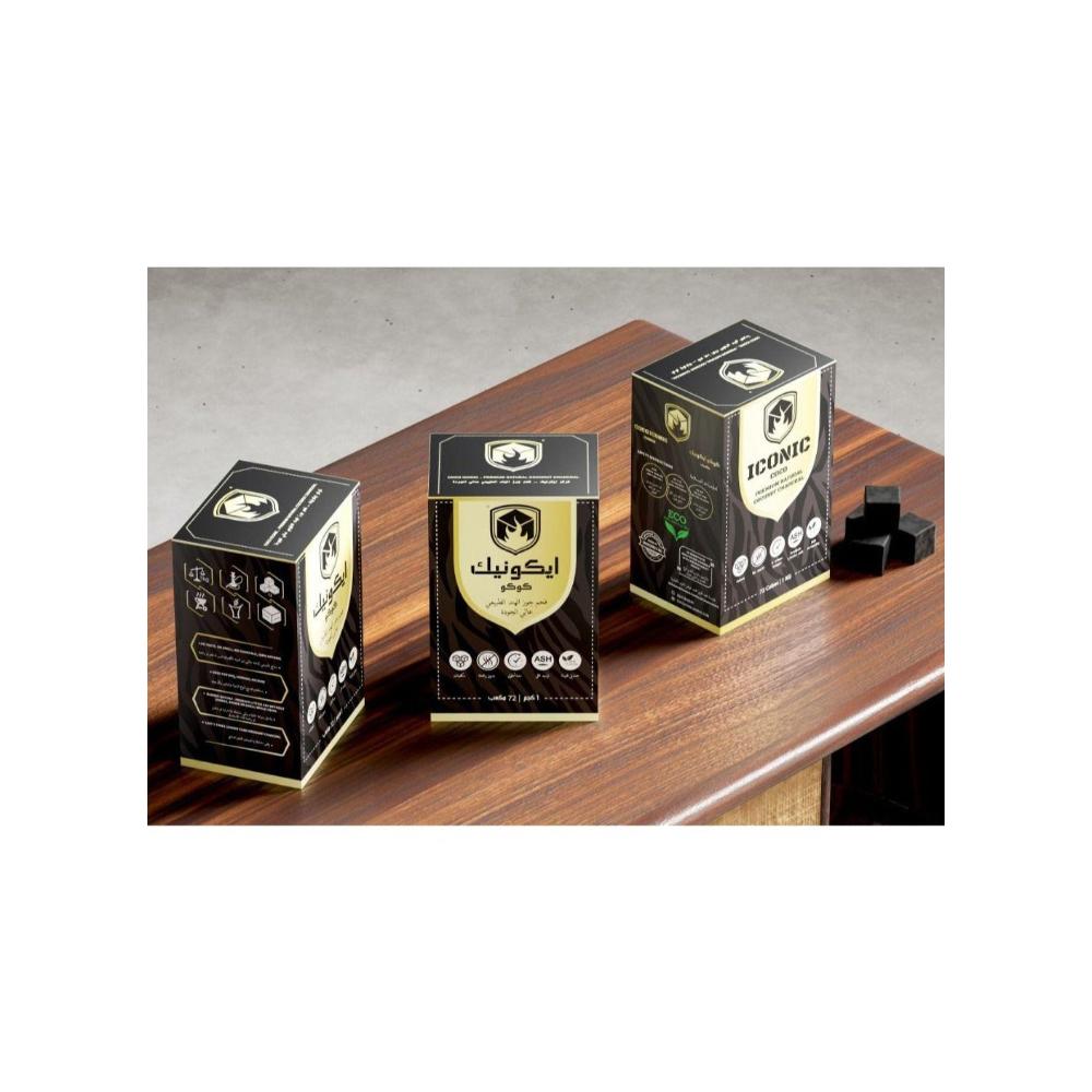 ايكونيك فحم طبيعي من قشور جوز الهند 72 قطعة - 3 علب