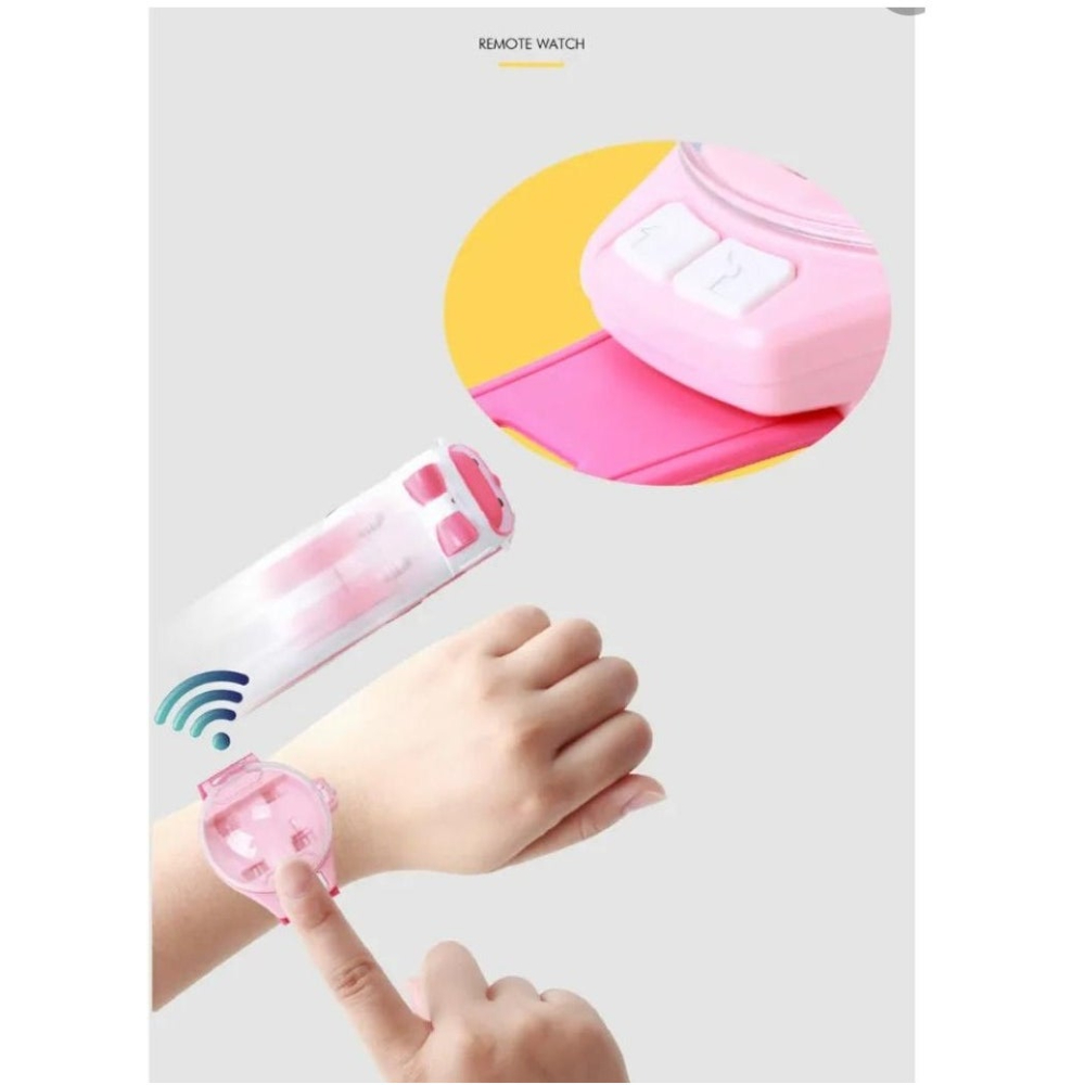  سيارة تحكم عن بعد بساعة لعبة 2.4 جيجاهرتز - وردي