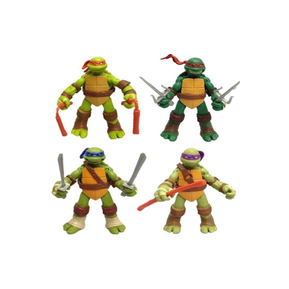  مجسمات شخصيات أكشن السلاحف النينجا 4 قطع - 5 بوصة 