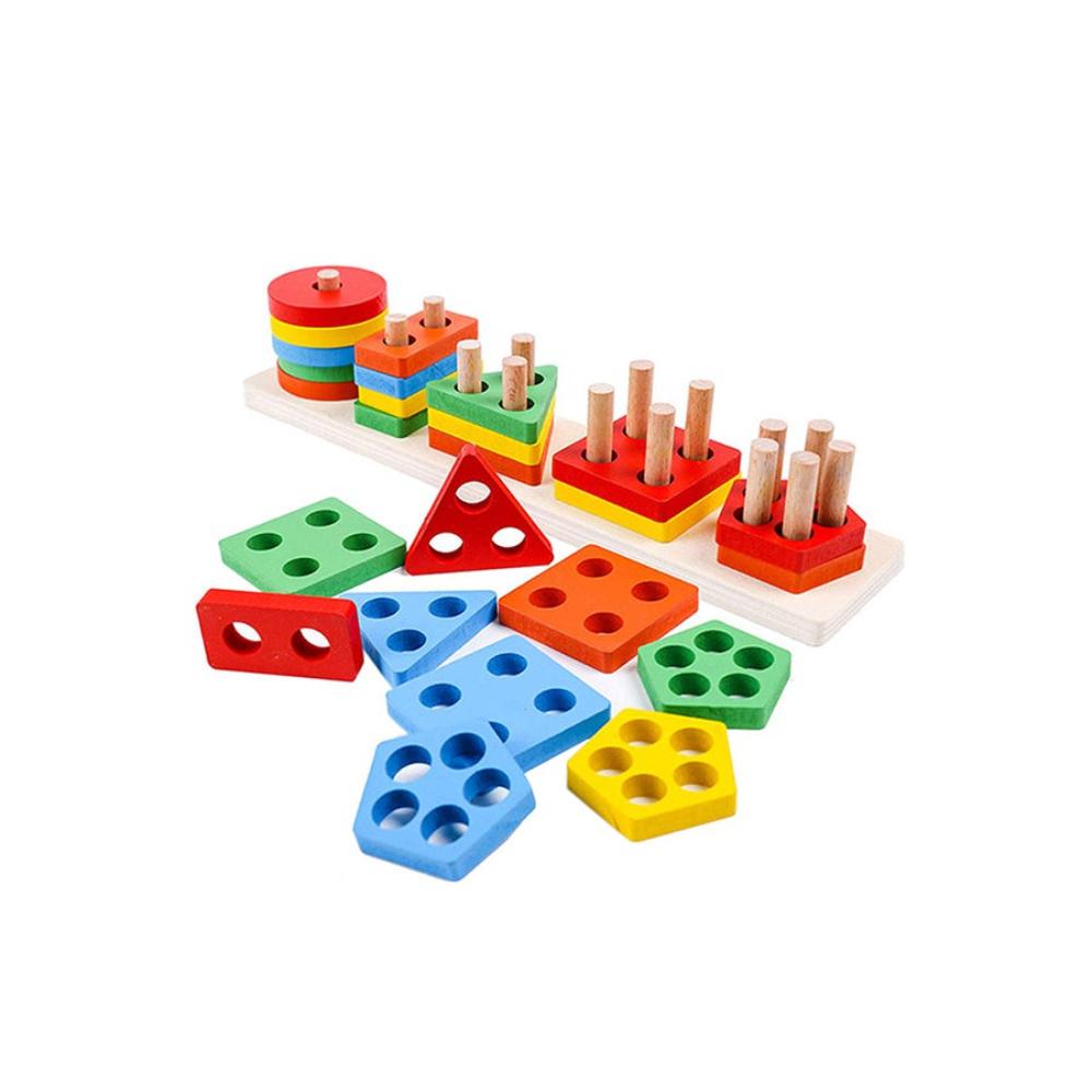 كيزه مجموعة ألعاب خشبية تعليمية للأطفال - 25 قطعة