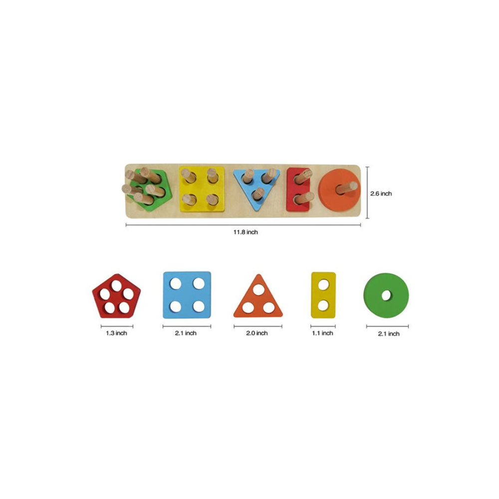 كيزه مجموعة ألعاب خشبية تعليمية للأطفال - 25 قطعة