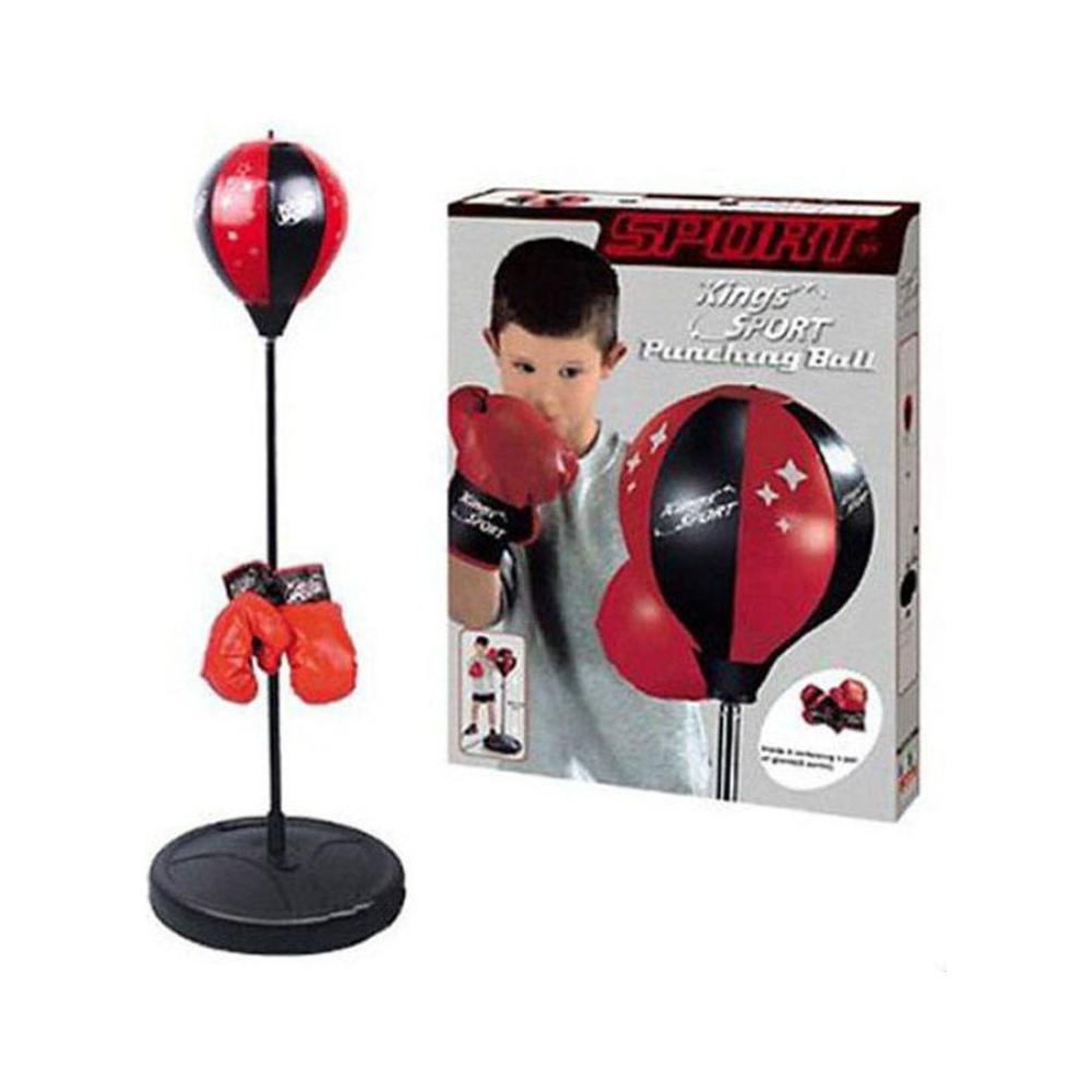 كينجز سبورت كيس ملاكمة مع قفازات ملاكمة للأطفال - 43 سم