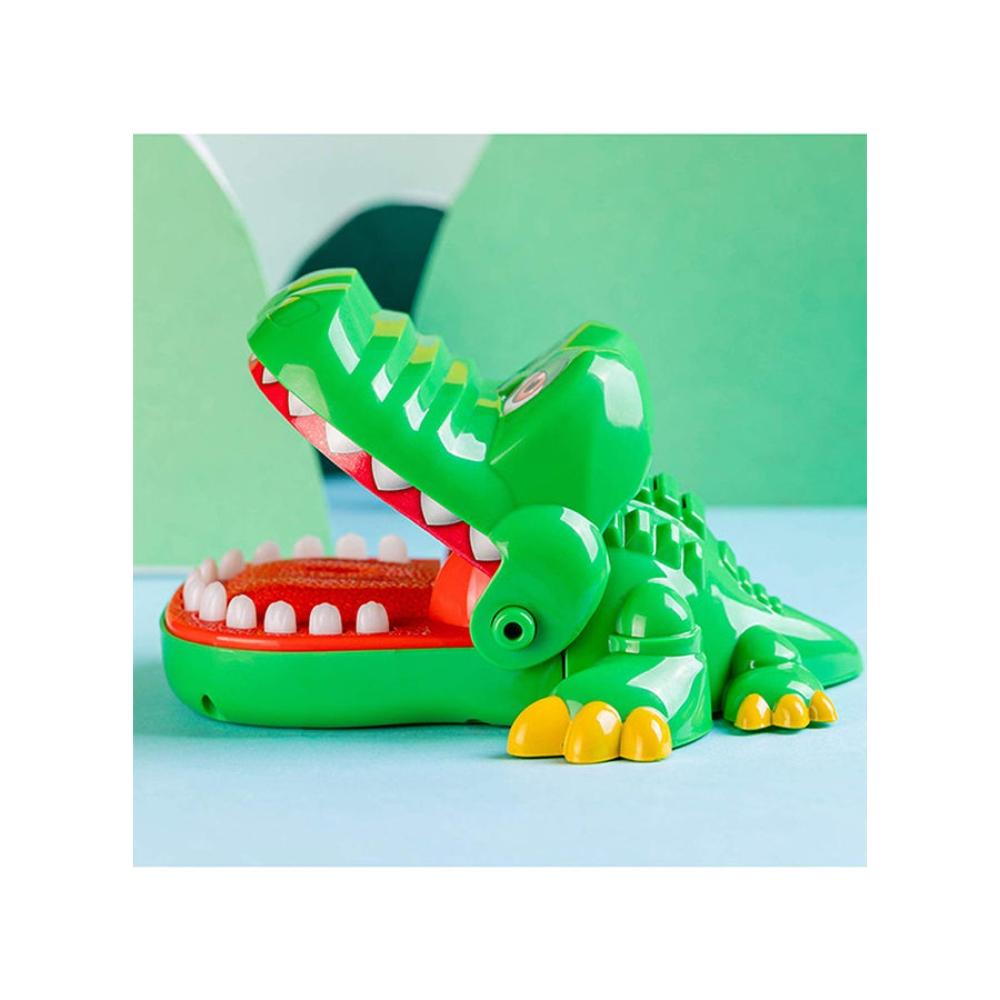  لعبة تمساح أطفال مسلية بشكل تمساح يعض الأصابع - الأبعاد: 15.49x12.45x7.49 سم