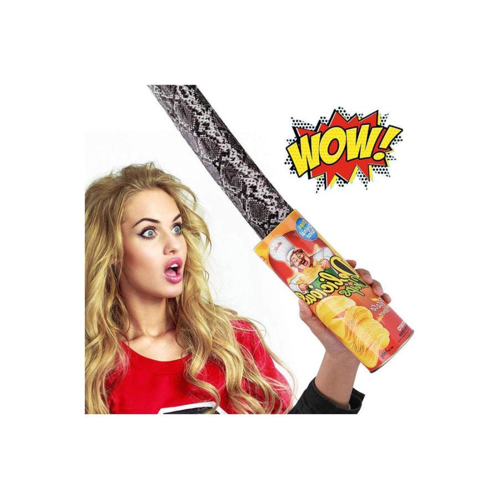 مس تيارا لعبة هدايا علبة رقائق بطاطا مع ثعبان - 21.5 × 7.5 سم