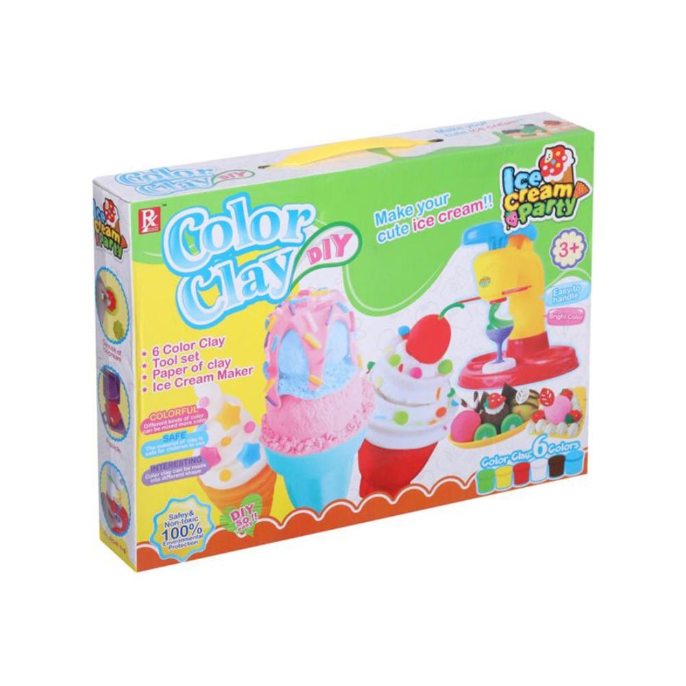 مجموعة صلصال ملون لتزيين الآيس كريم