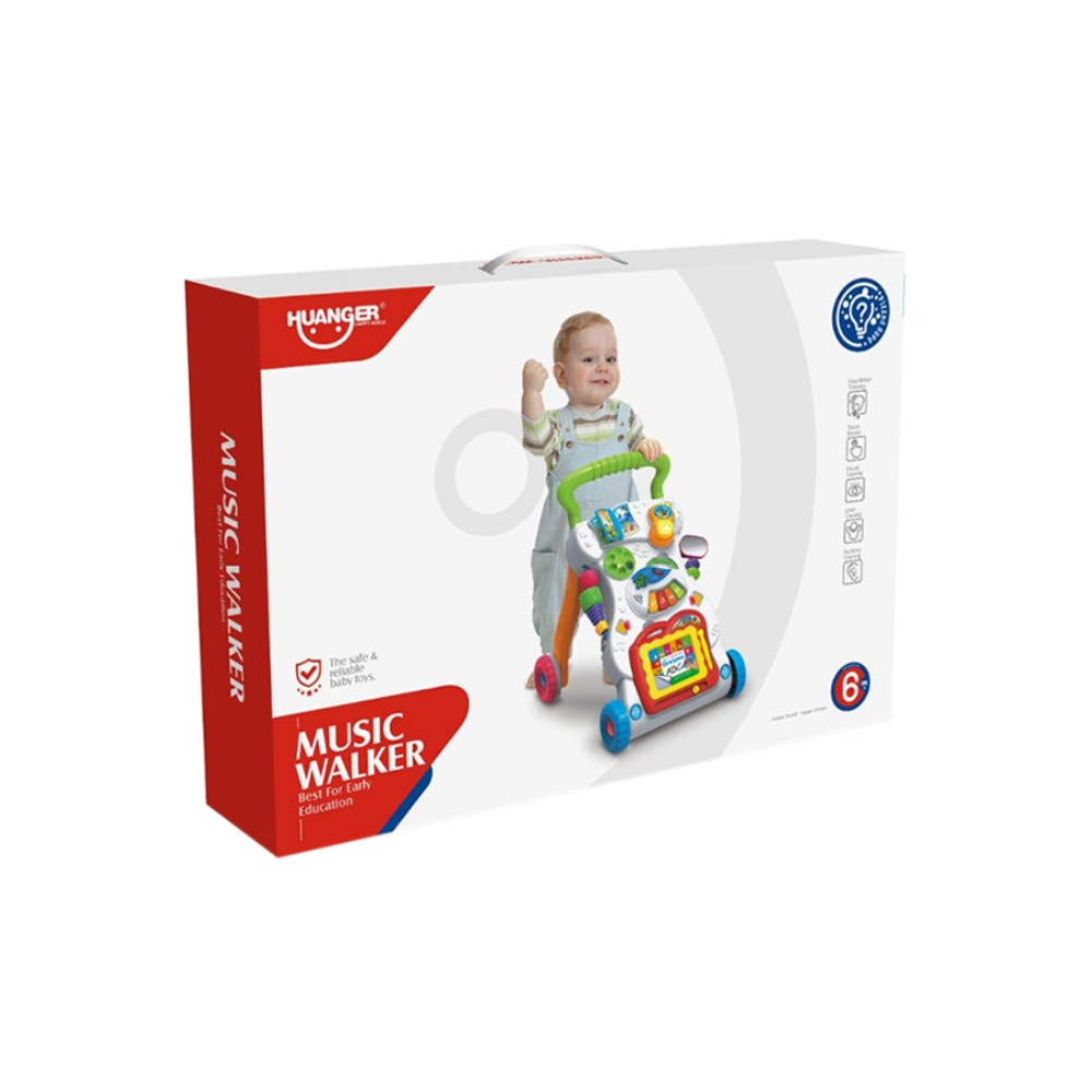 هوانجر مشاية أطفال بموسيقى وضوء وبرغي قابل للتعديل