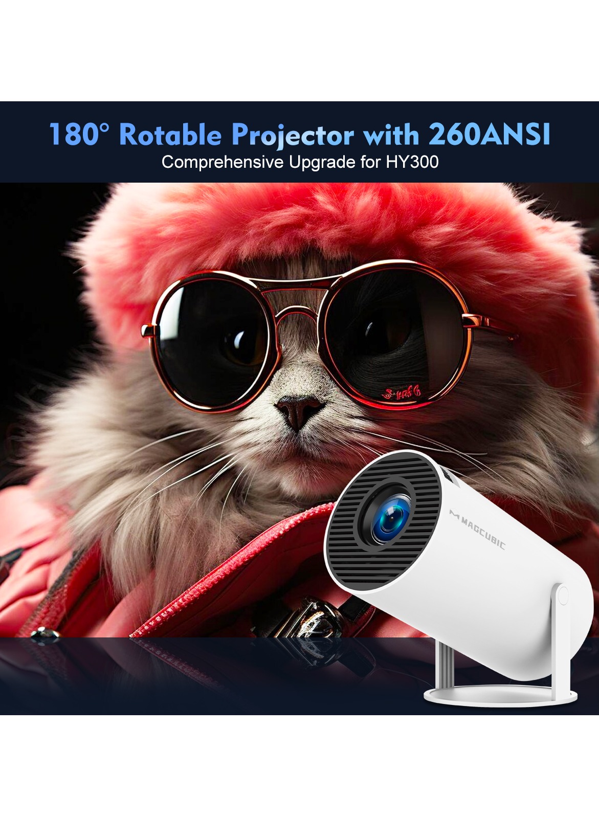 ماجكوبيك بروجكتر محمول بدقة 4K 