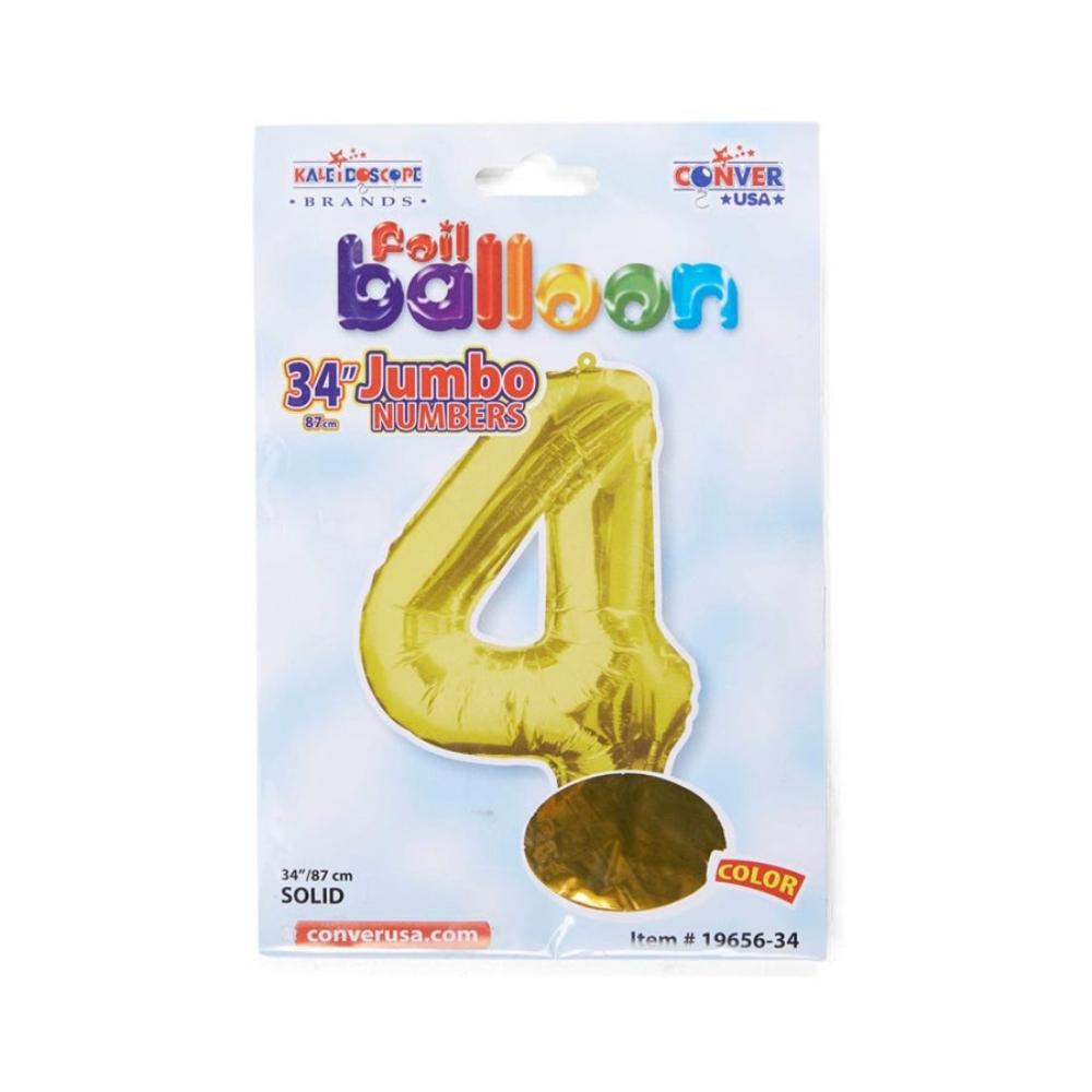 كلايدوسكوب بالون رقم 4 من القصدير - 34 بوصة