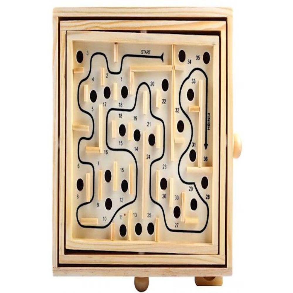  لعبة متاهة الكرة الخشبية ثلاثية الأبعاد