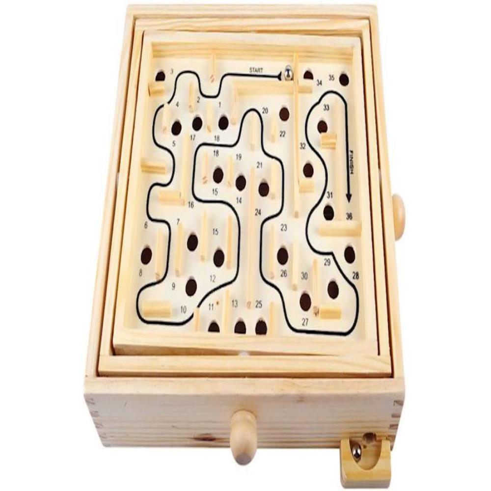  لعبة متاهة الكرة الخشبية ثلاثية الأبعاد