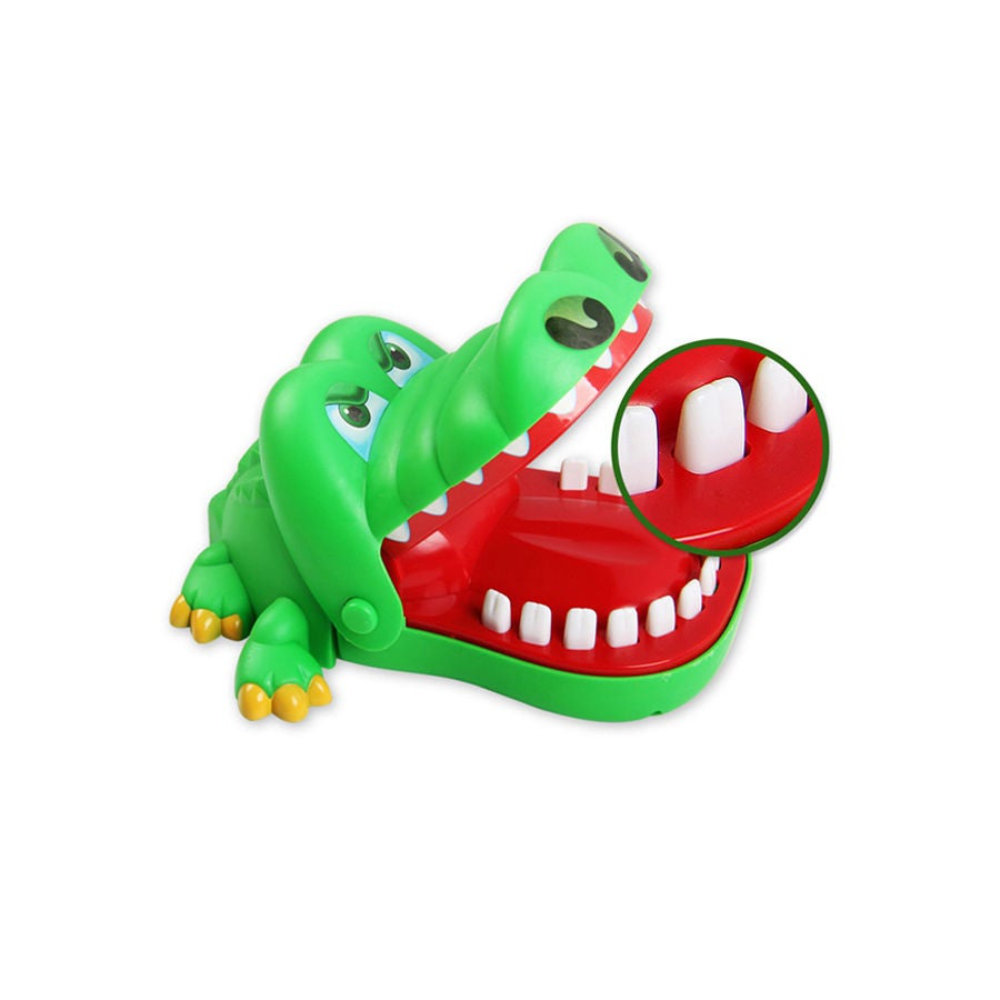 سيثيريا لعبة كروكودايل دينتست تمساح بفك متحرك للأطفال عمر 3 سنوات فما فوق