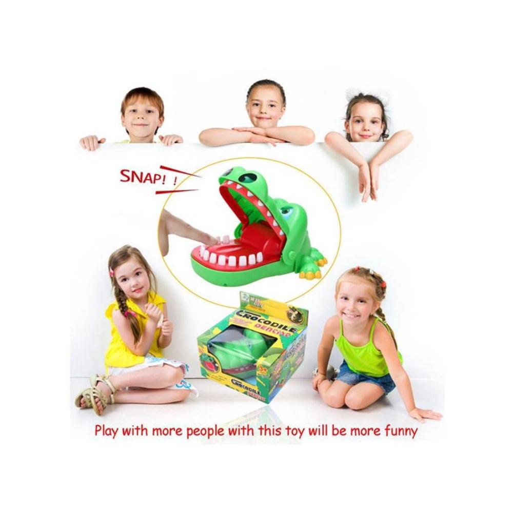 سيثيريا لعبة كروكودايل دينتست تمساح بفك متحرك للأطفال عمر 3 سنوات فما فوق