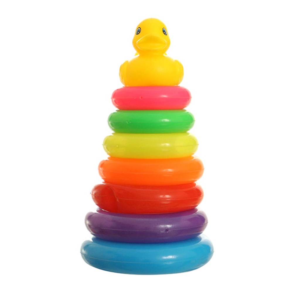 لعبة تكديس الحلقات بشكل بطة - 7 قطع