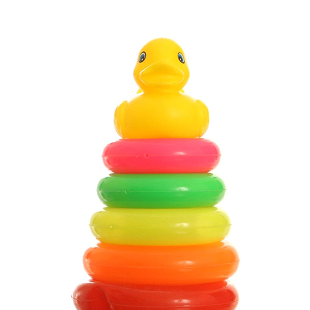 لعبة تكديس الحلقات بشكل بطة - 7 قطع