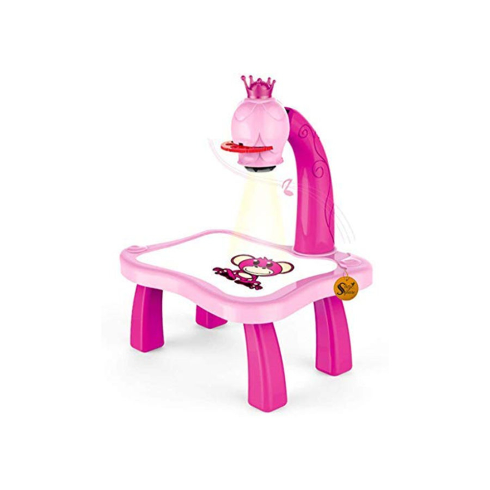 فاميلي سنتر بروجيكتور دوار للأطفال مع 12 قلم ملون و24 نمط