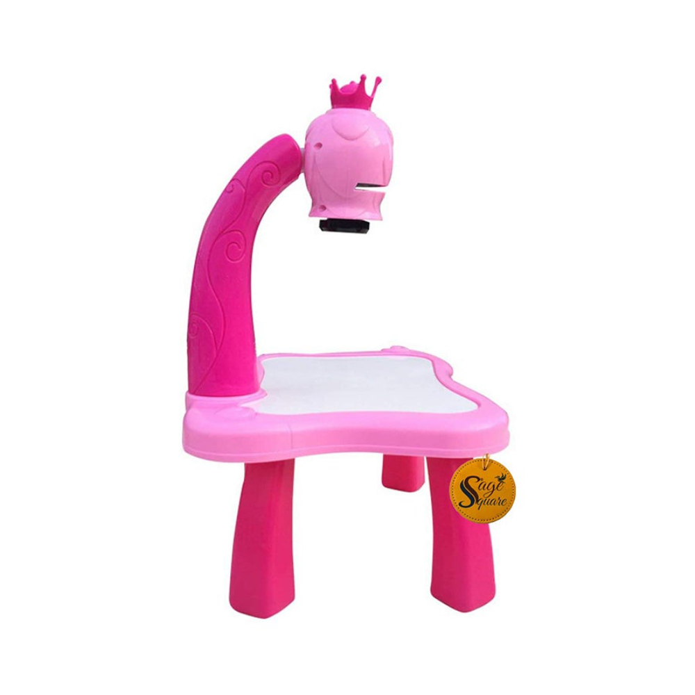 فاميلي سنتر بروجيكتور دوار للأطفال مع 12 قلم ملون و24 نمط