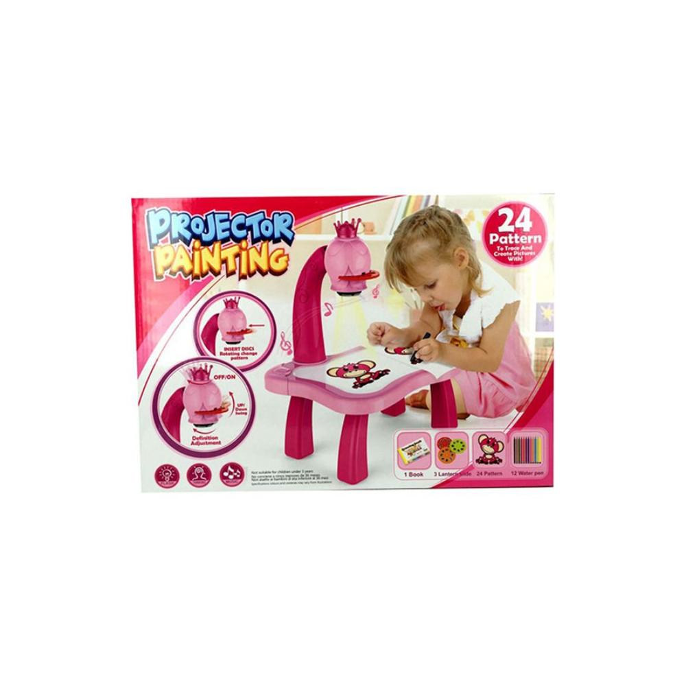  بروجيكتور دوار للأطفال مع قلم ملون ونماذج متعددة