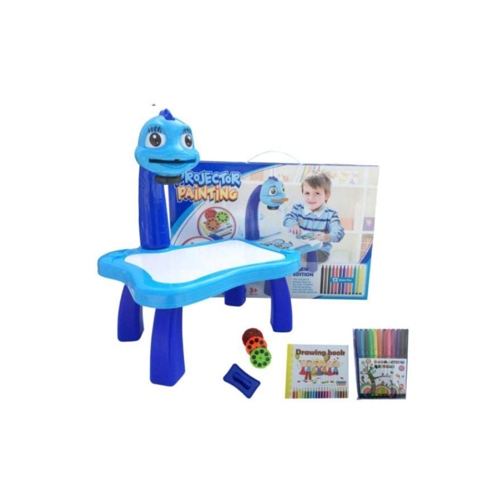 طقم رسم مع جهاز بروجيكتور - 18 قطعة
