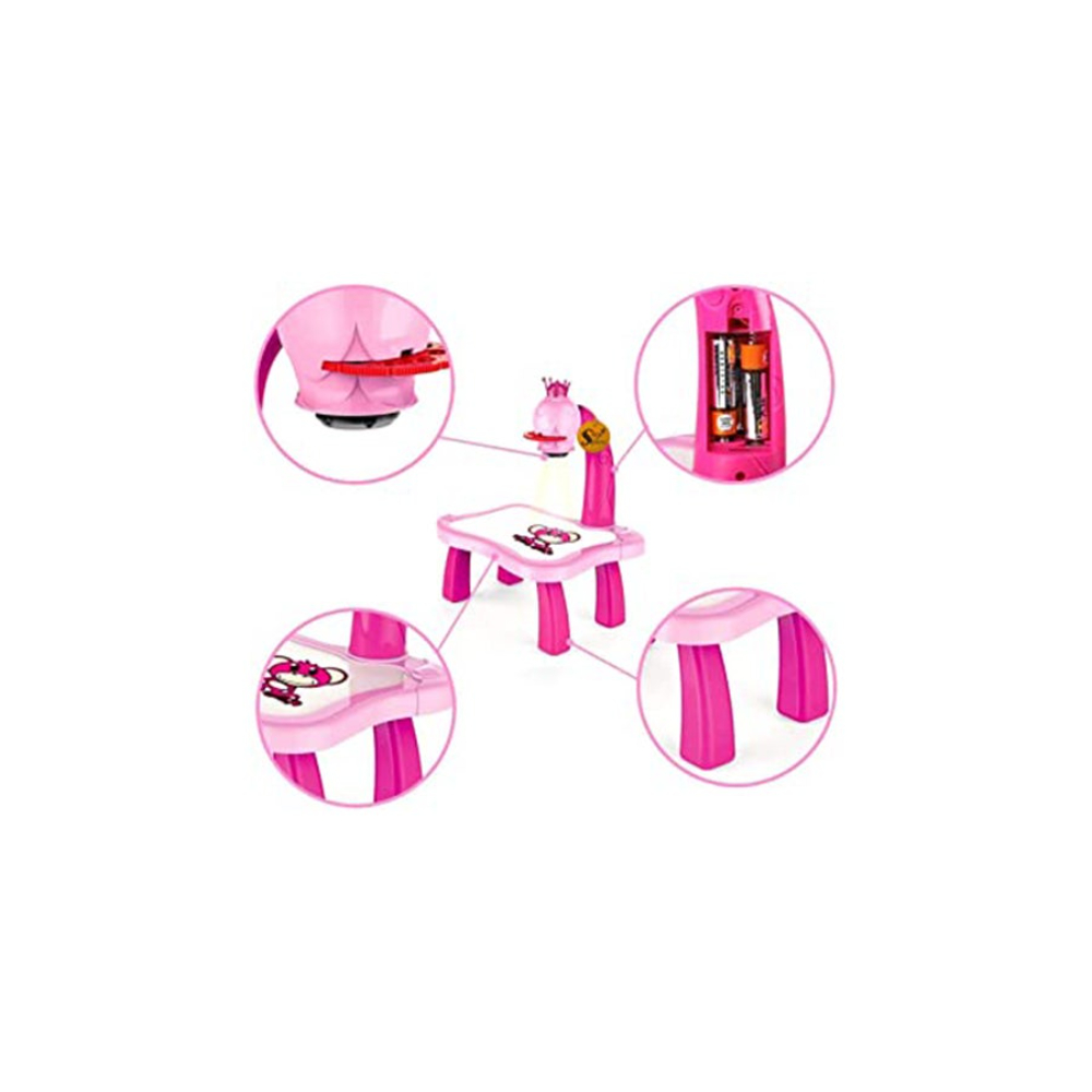  بروجيكتور دوار للأطفال مع أقلام ملونة ونماذج تعليمية