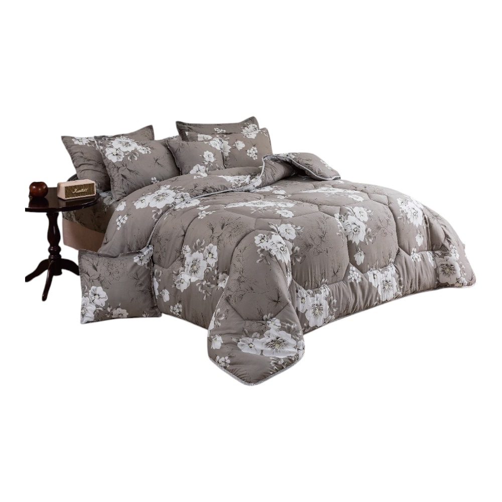 لحاف قطن نفرين مشجر 8 قطع مقاس المقاس الطول 250 العرض 230 سم