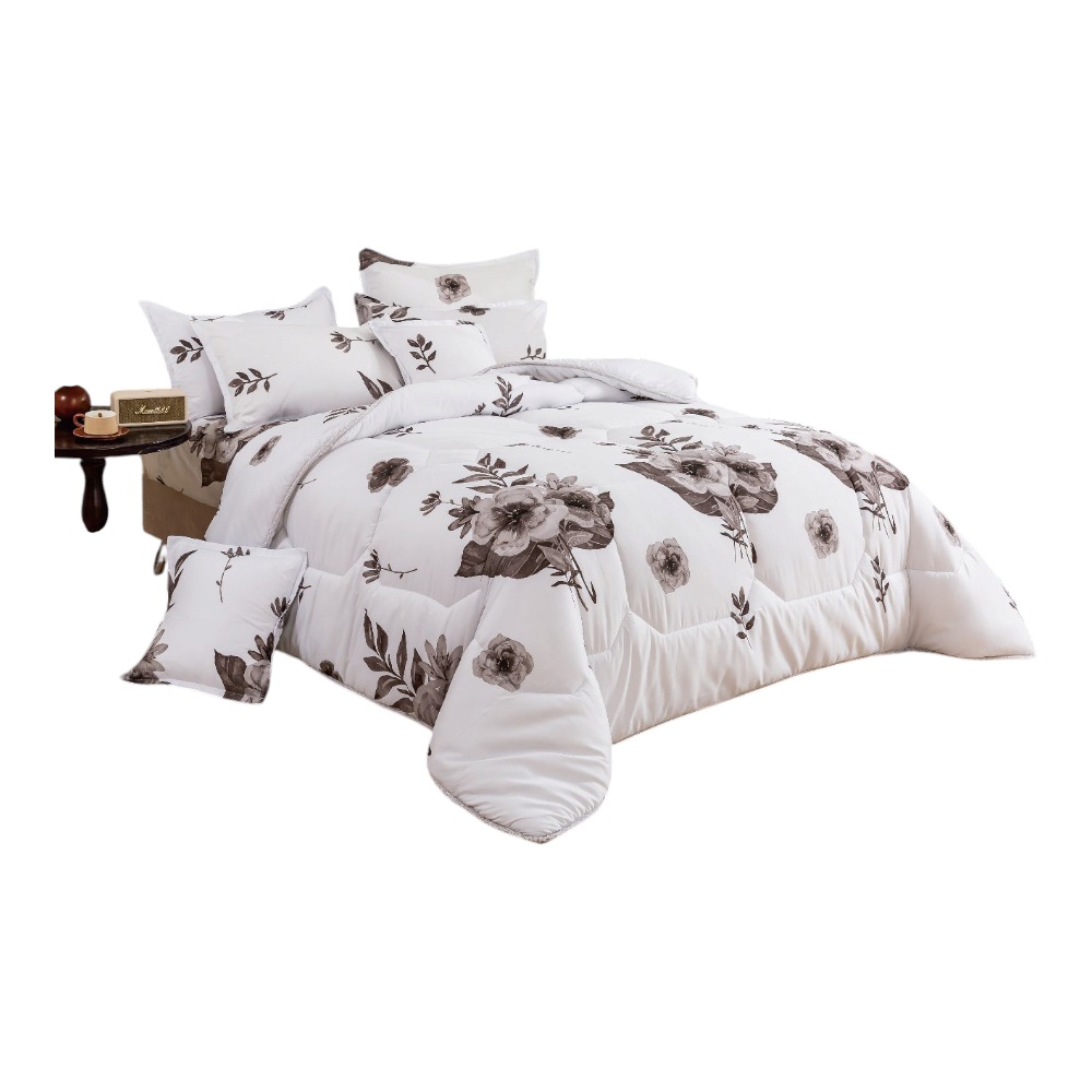 لحاف قطن نفرين مشجر 8 قطع مقاس المقاس الطول 250 العرض 230 سم