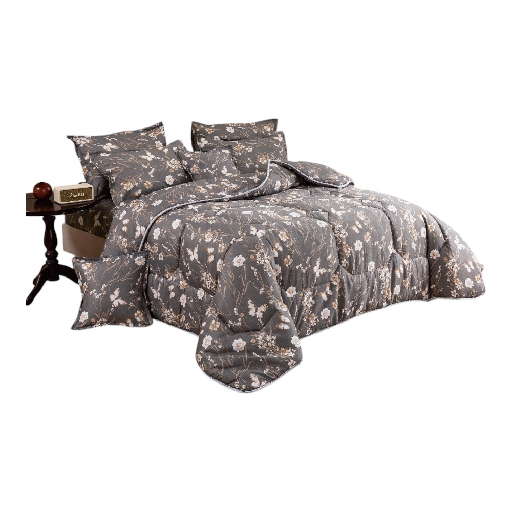 لحاف قطن نفرين مشجر 8 قطع مقاس المقاس الطول 250 العرض 230 سم