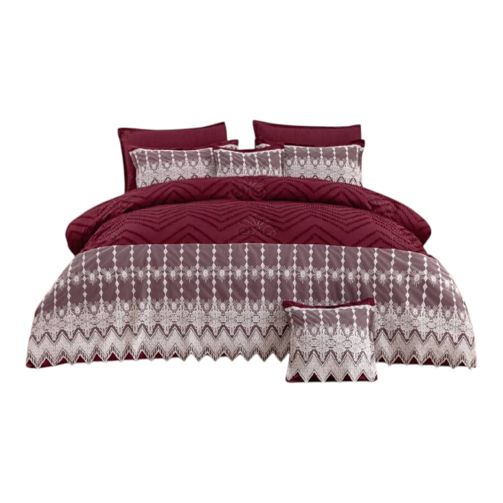 لحاف قطن نفرين مشجر 8 قطع مقاس المقاس الطول 250 العرض 230 سم