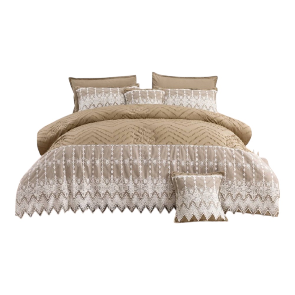 لحاف قطن نفرين مشجر 8 قطع مقاس المقاس الطول 250 العرض 230 سم