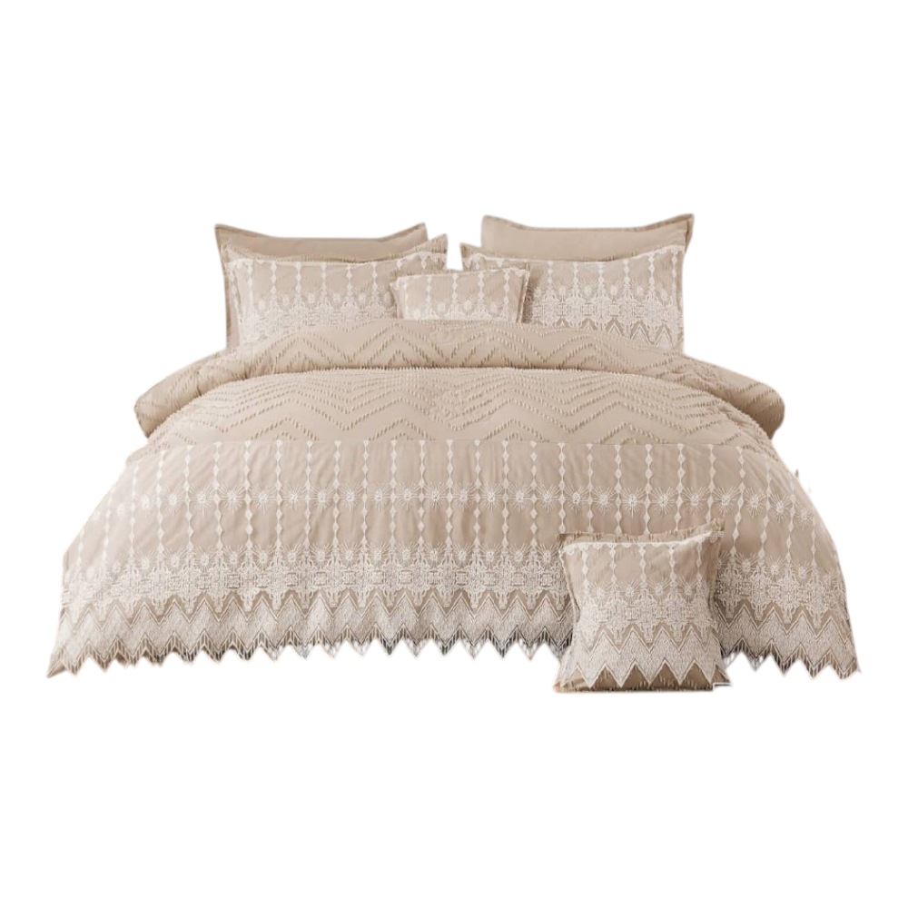 لحاف قطن نفرين مشجر 8 قطع مقاس المقاس الطول 250 العرض 230 سم