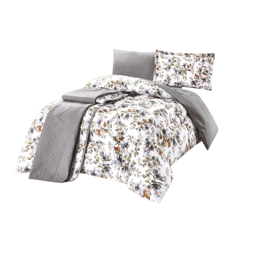 طقم لحافين لحاف منفوخ ولحاف مضغوط نفر شبابي وجهين المقاس الطول 230 سم * العرض 180 سم