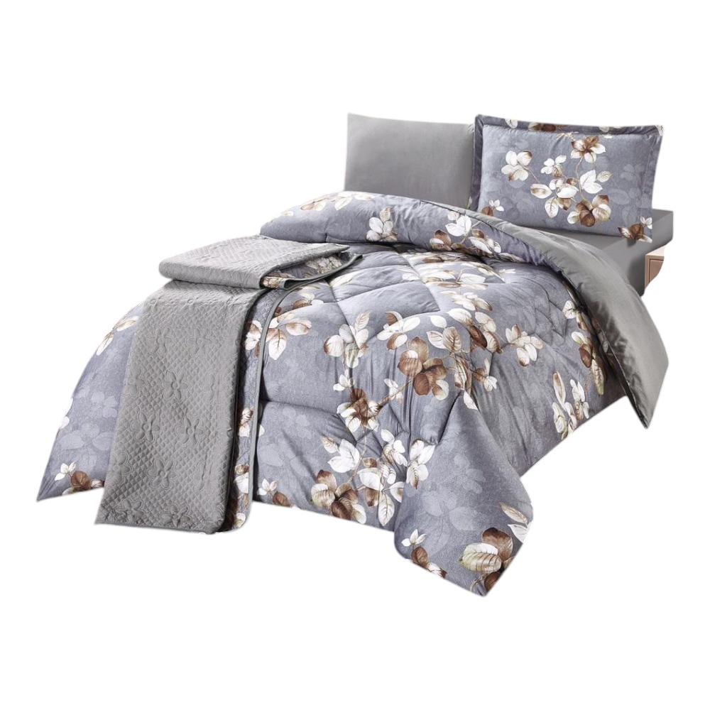 طقم لحافين لحاف منفوخ ولحاف مضغوط نفر شبابي وجهين المقاس الطول 230 سم * العرض 180 سم