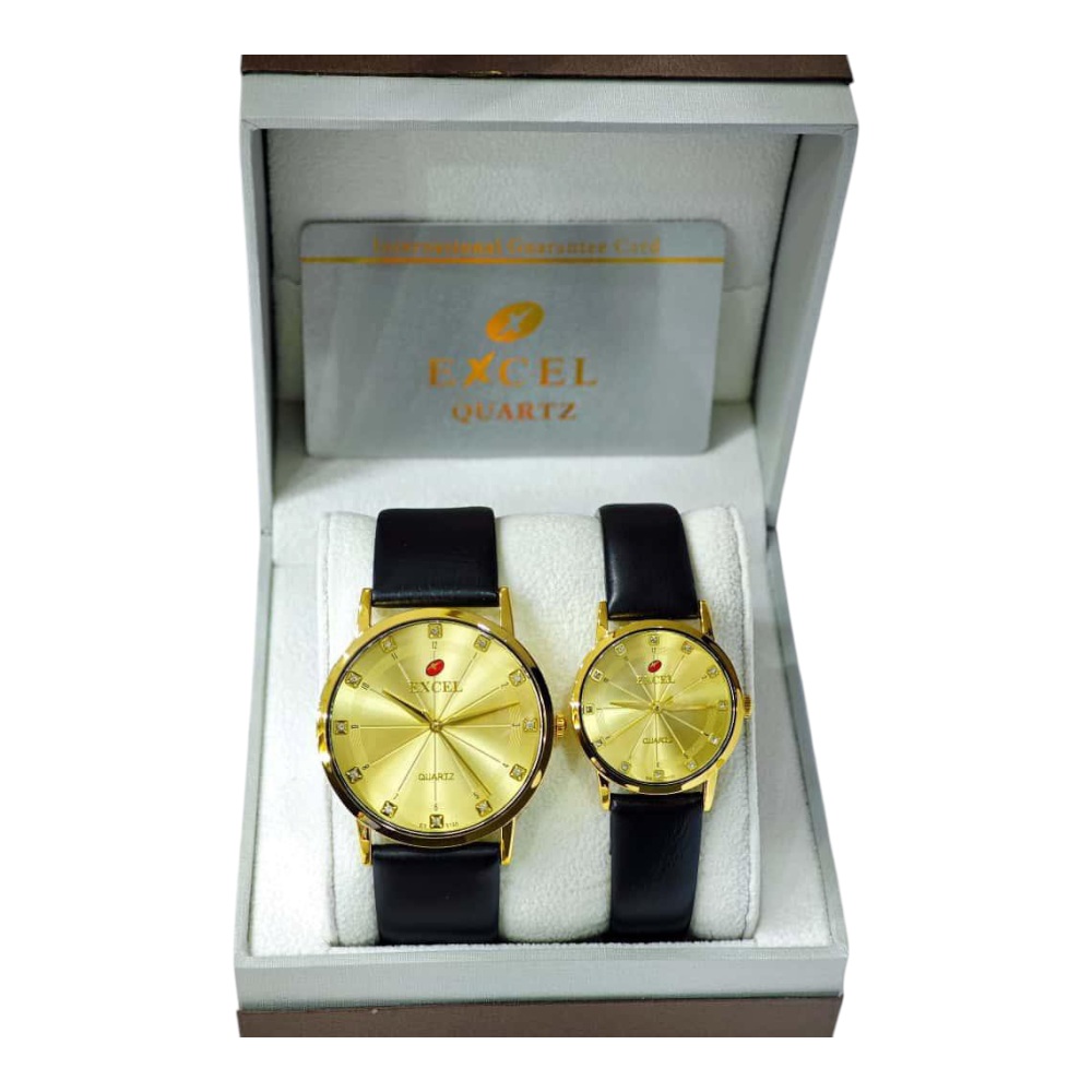 ازواج اكسل ماركة اكسيل جلد فاخرة كلاسيكية - اسود