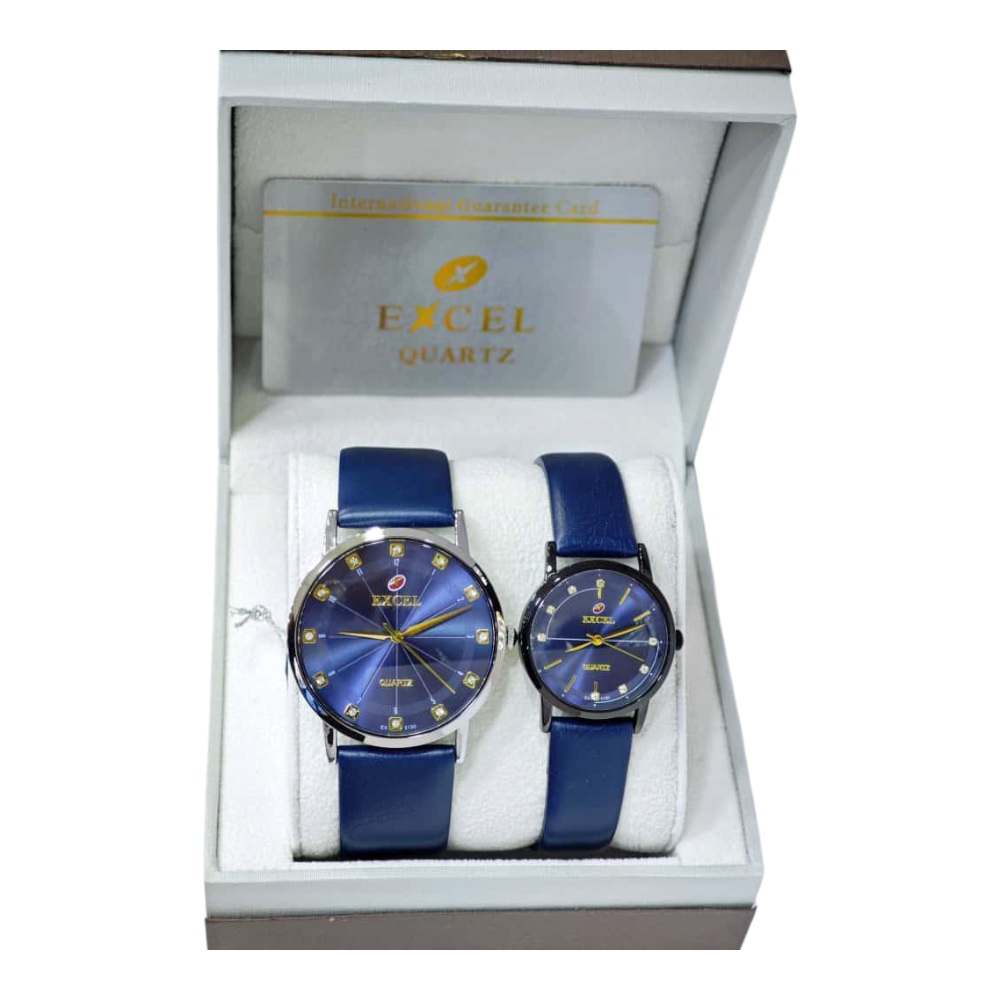ازواج اكسل ماركة اكسيل جلد فاخرة كلاسيكية - ازرق داكن