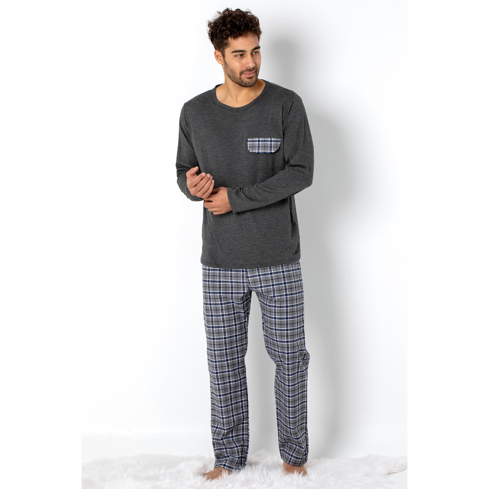 بجامة رجالية من دوريمي طقم باللون الرمادي الغامق مقاس صغير (S)