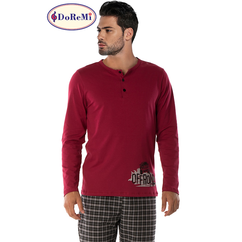 بجامة رجالية من دوريمي طقم باللون المحمر مقاس صغير (S)