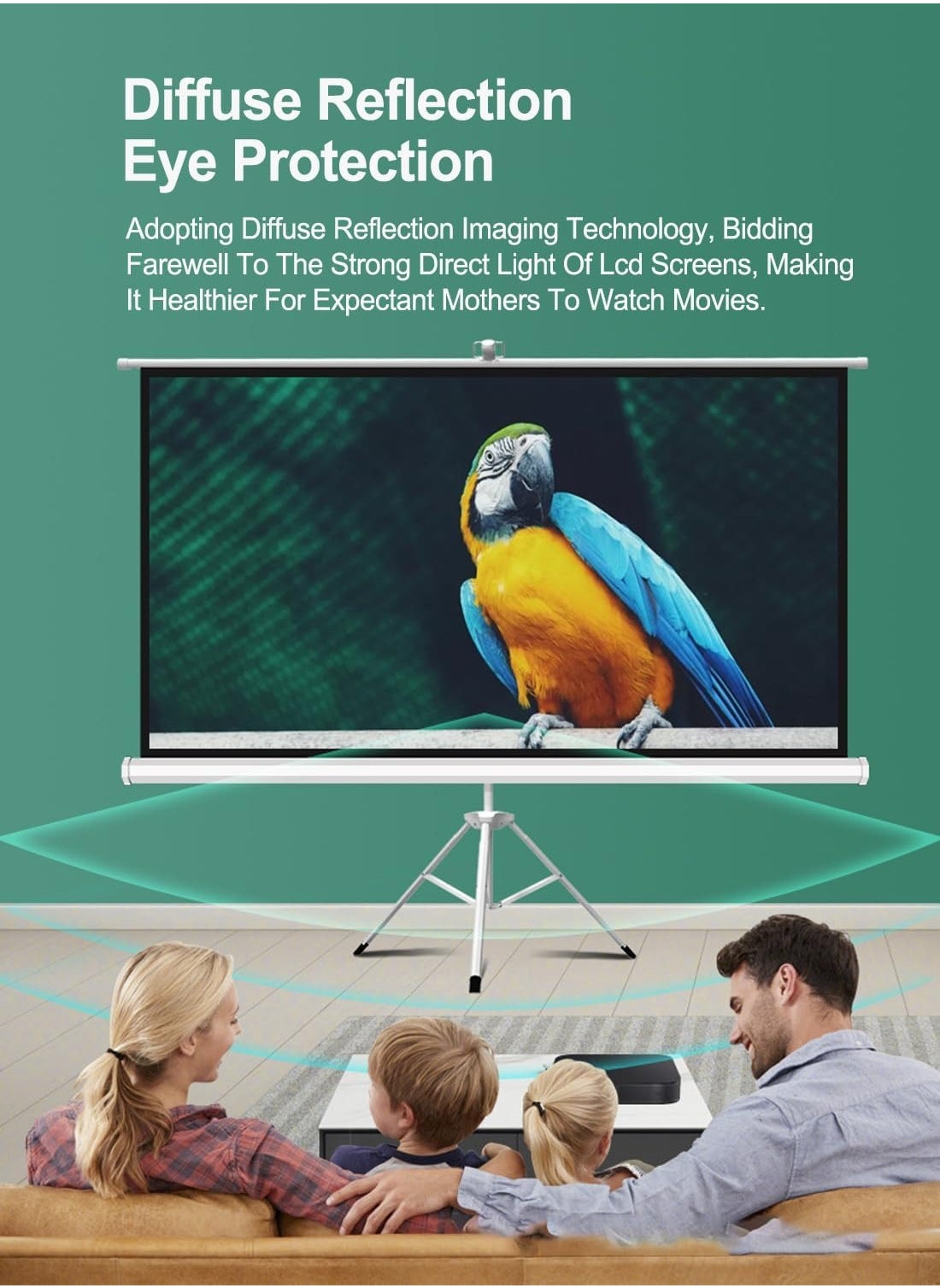 إي تي لايف شاشة عرض محمولة 4K مقاس 72 بوصة - موديل ET-72W-169