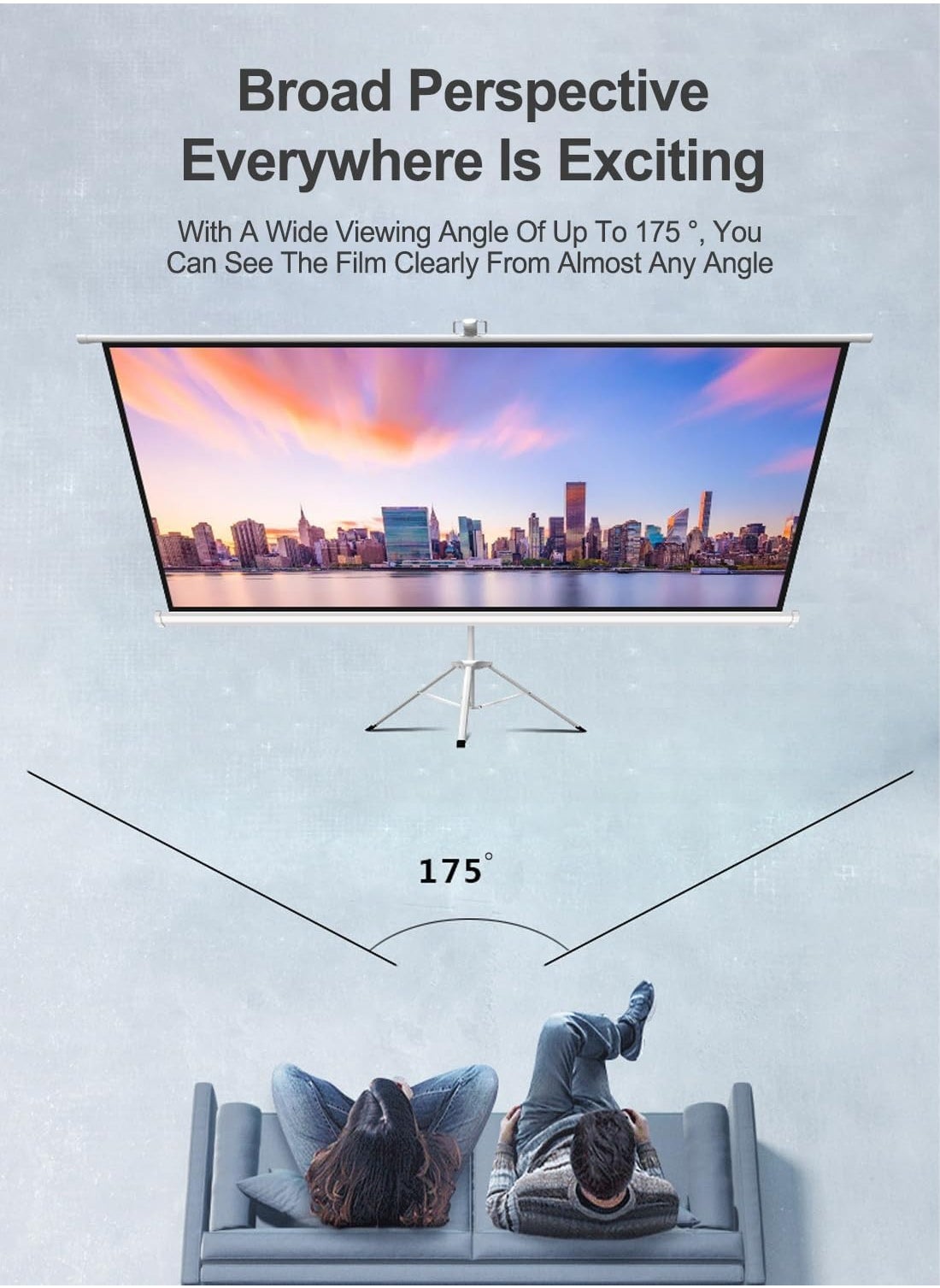 إي تي لايف شاشة عرض محمولة 4K مقاس 72 بوصة - موديل ET-72W-169