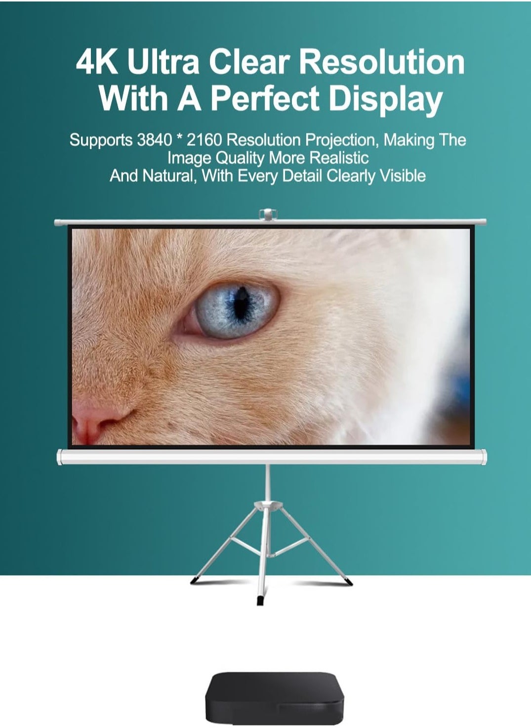 إي تي لايف شاشة عرض محمولة 4K مقاس 72 بوصة - موديل ET-72W-169