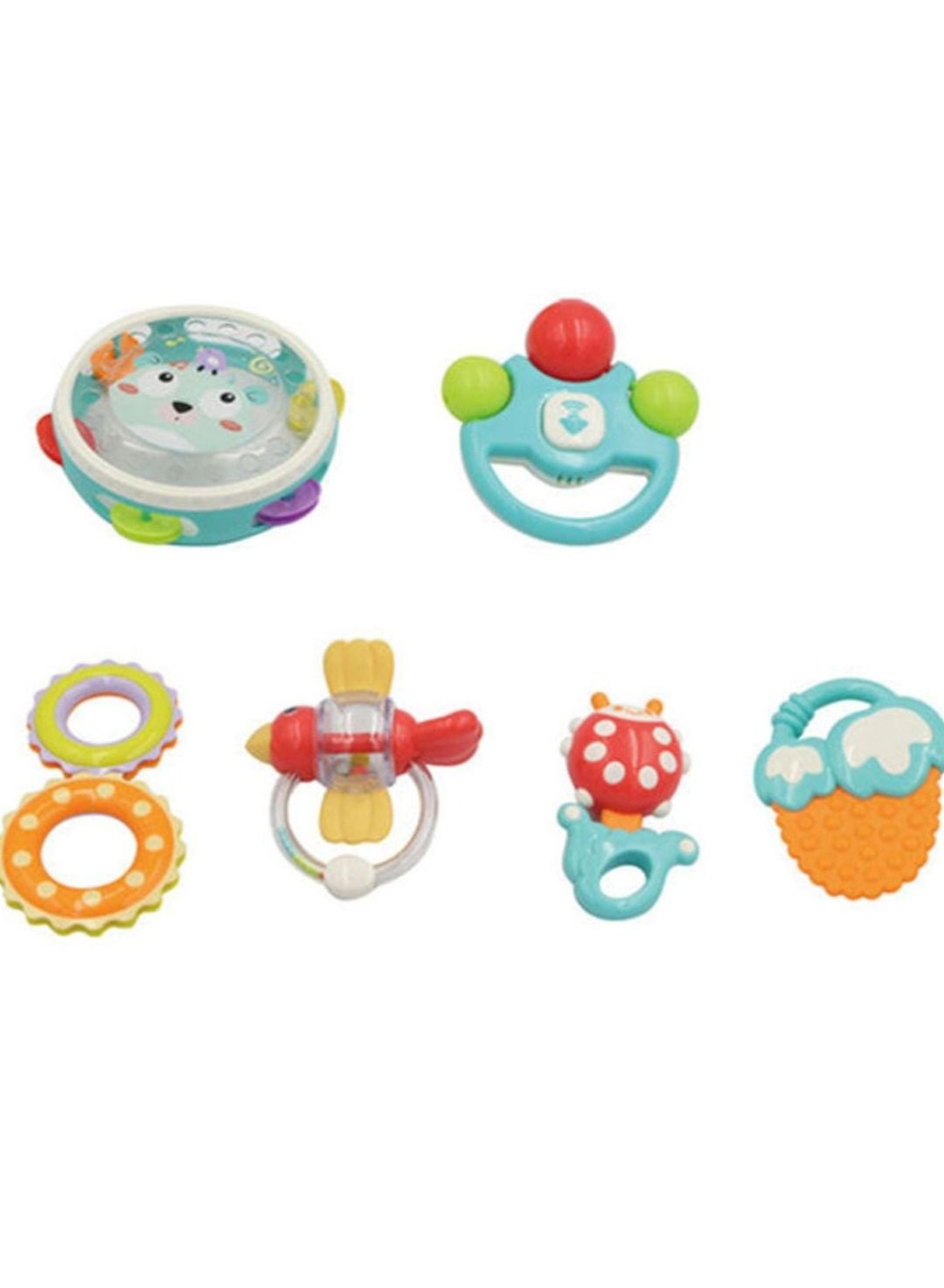 لعبة مرح طقم خشخيشات أطفال ملونة 7 قطع - موديل K5319