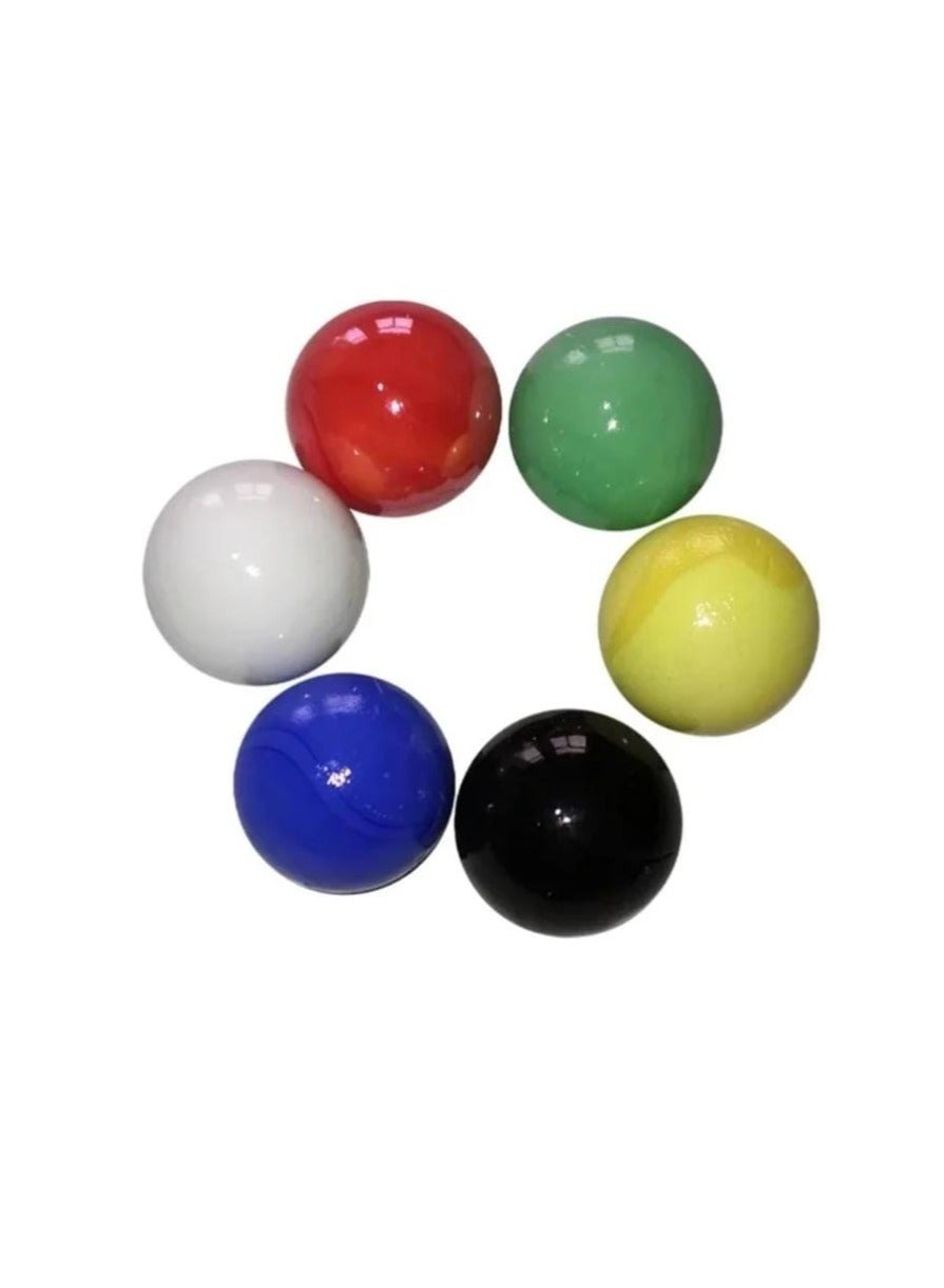 لعبة مرح كرات برجون زجاجية 6 ألوان للجاكارو 1.6 سم - 60 قطعة
