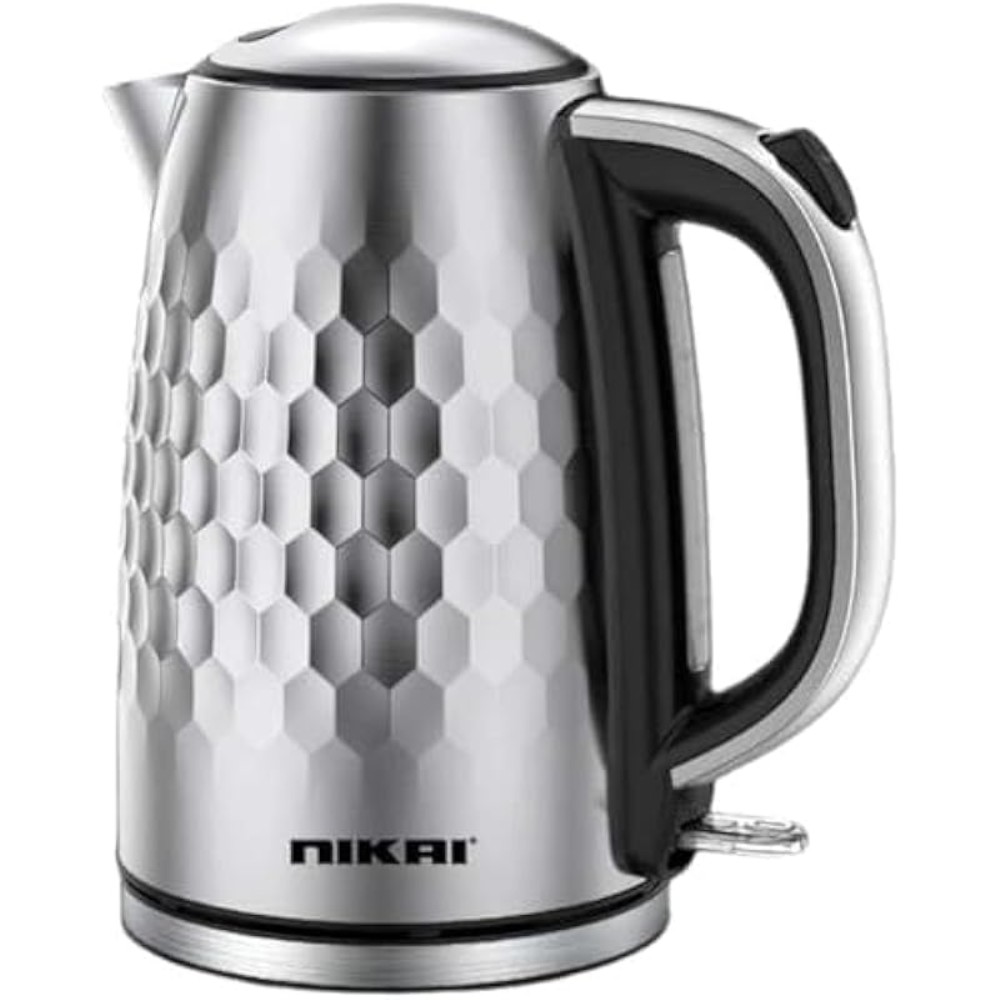 غلاية كهربائية نيكاي، 1.7 لتر، 2200 واط، ستانلس ستيل - NK592SS