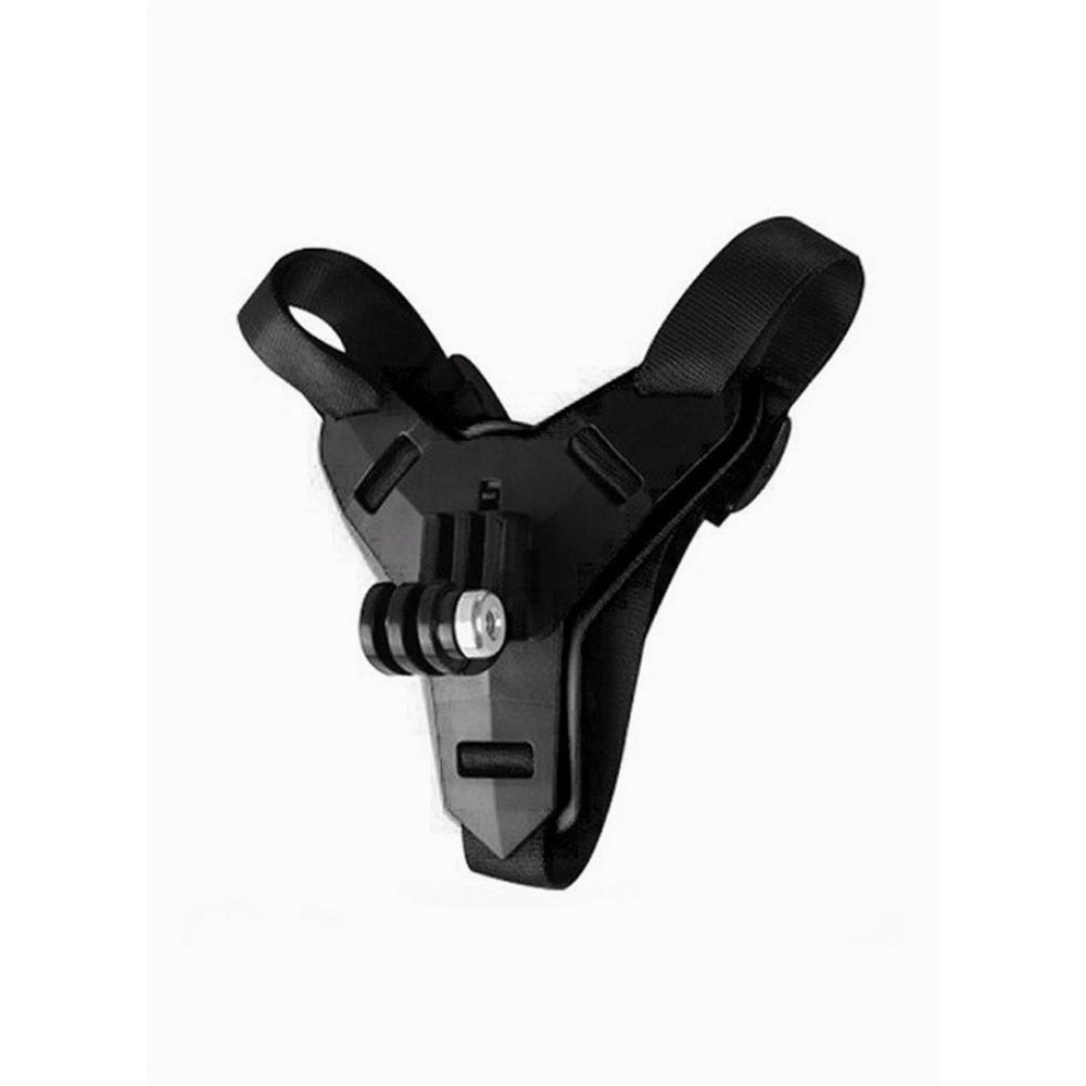 خوذة دراجة نارية مع حامل GoPro للذقن JS-D09Black - أسود