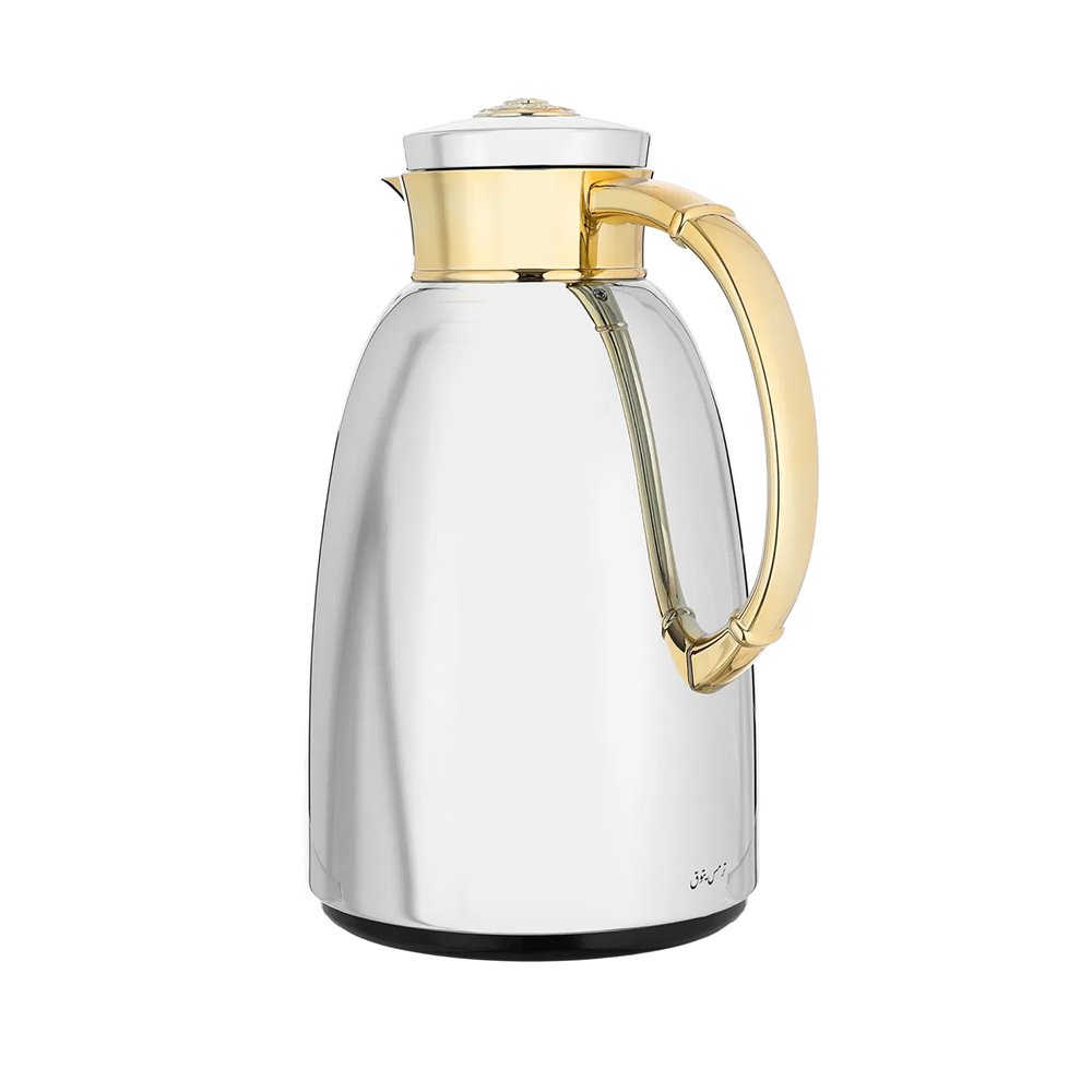 السيف غاليري ثلاجة شاي وقهوة زجاج حراري يتوق بسعة 1.3 لتر - فضي